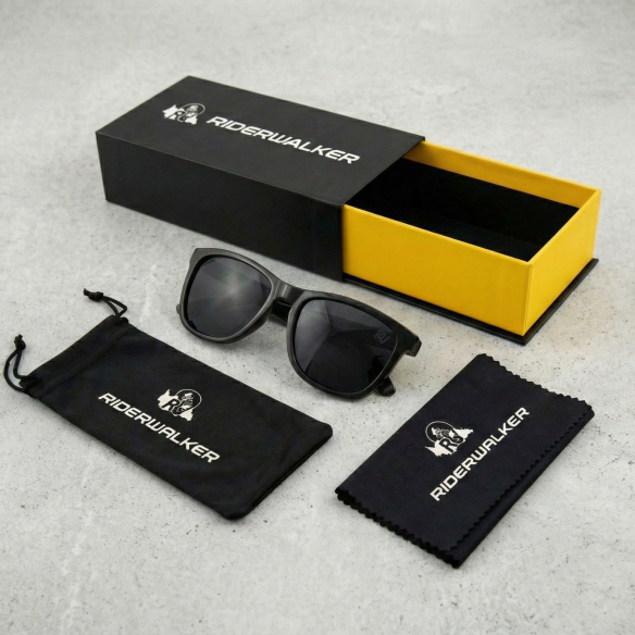 PADDOCK - Gafas de Sol Polarizadas Lifestyle - Montura Negra Mate & Lentes TAC Antirreflejos