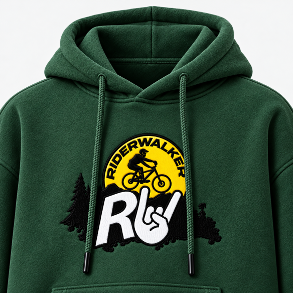 RIDERWALKER AFTER RIDE – Premium Embroidered MTB Hoodie