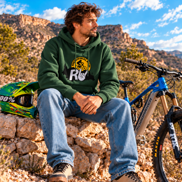RIDERWALKER AFTER RIDE – Premium Embroidered MTB Hoodie