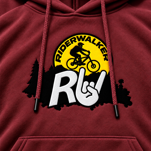 RIDERWALKER AFTER RIDE – Premium Embroidered MTB Hoodie
