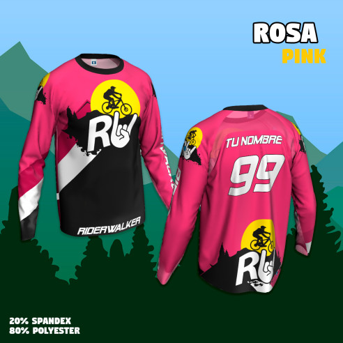 Camiseta MTB personalizada manga larga "RIDERWALKER" ¡Personalízala!