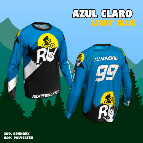 Camiseta MTB personalizada manga larga "RIDERWALKER" ¡Personalízala!