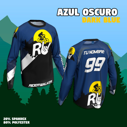 Camiseta MTB personalizada manga larga "RIDERWALKER" ¡Personalízala!