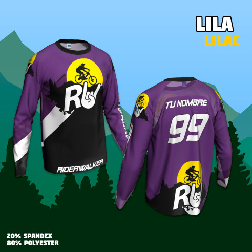 Camiseta MTB personalizada manga larga "RIDERWALKER" ¡Personalízala!