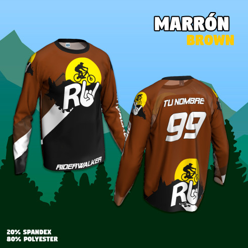 Maglia MTB personalizzata a maniche lunghe "RIDERWALKER" - Personalizzala!