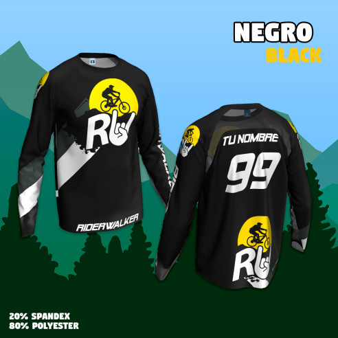 Camiseta MTB personalizada manga larga "RIDERWALKER" ¡Personalízala!