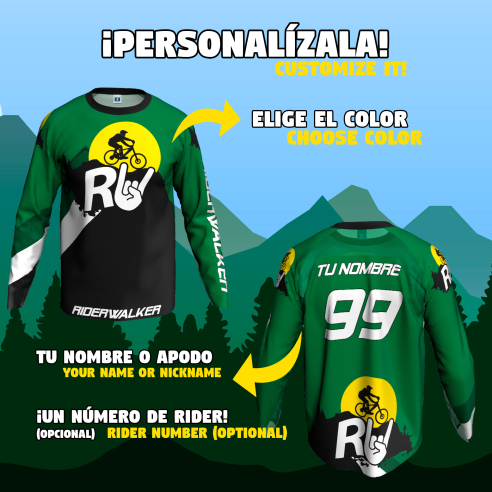 Camiseta MTB personalizada manga corta...