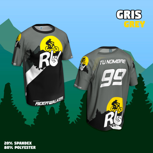 Maglia MTB personalizzata a maniche corte "RIDERWALKER" - Personalizzala!