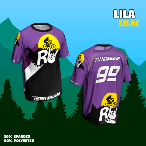 Maglia MTB personalizzata a maniche corte "RIDERWALKER" - Personalizzala!