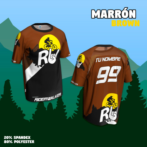 Maglia MTB personalizzata a maniche corte "RIDERWALKER" - Personalizzala!