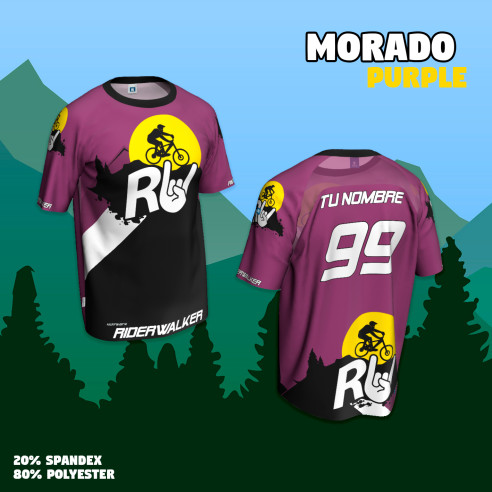 Aangepaste korte mouwen MTB-shirt "RIDERWALKER" - Personaliseer het!