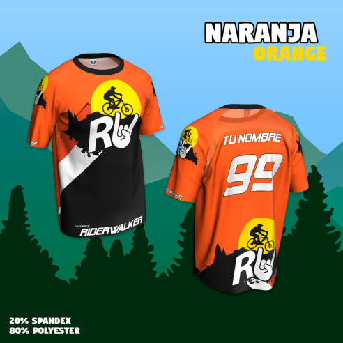 Maglia MTB personalizzata a maniche corte "RIDERWALKER" - Personalizzala!