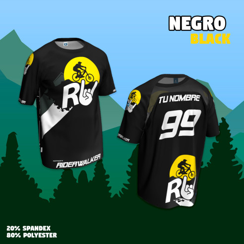 Camiseta MTB personalizada manga corta "RIDERWALKER" ¡Personalízala!