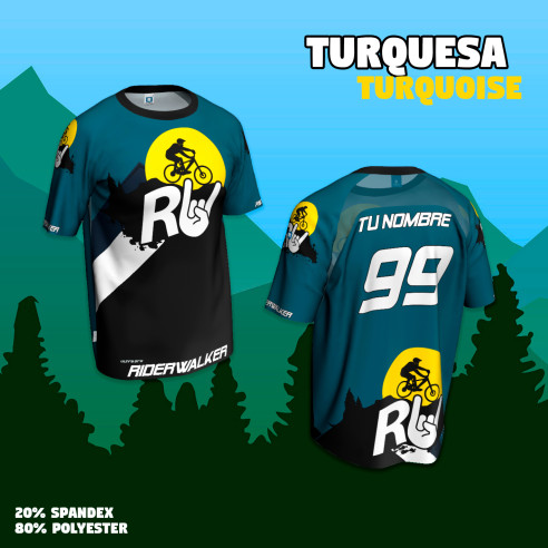 Maglia MTB personalizzata a maniche corte "RIDERWALKER" - Personalizzala!