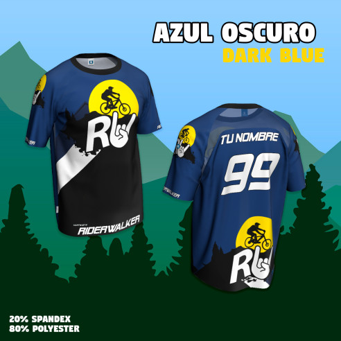 Camiseta MTB personalizada manga corta "RIDERWALKER" ¡Personalízala!