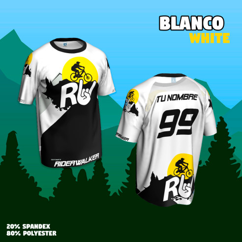 Maglia MTB personalizzata a maniche corte "RIDERWALKER" - Personalizzala!