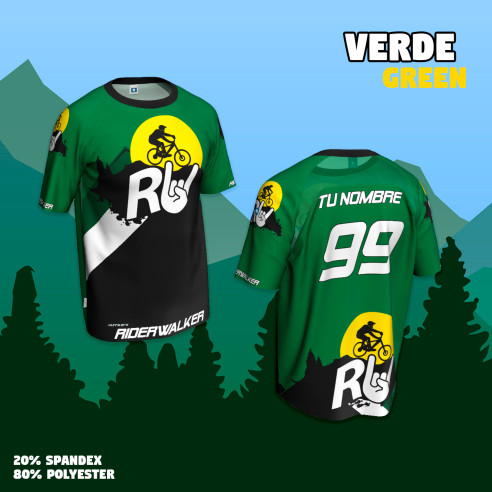 Camiseta MTB personalizada manga corta "RIDERWALKER" ¡Personalízala!